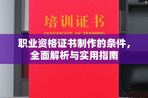 陈巴尔虎旗职业资格证书制作的条件，全面解析与实用指南