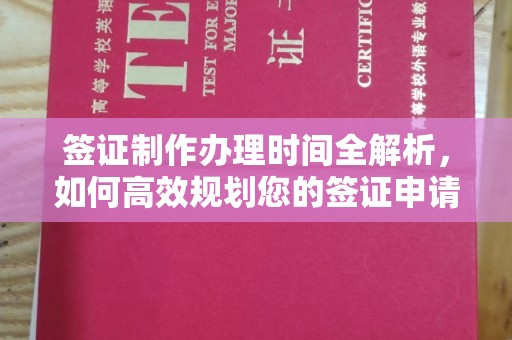 江安签证制作办理时间全解析，如何高效规划您的签证申请流程